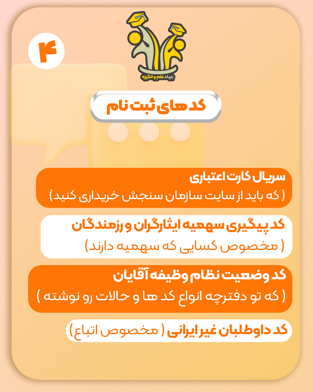 کدهای ثبت نام کنکور
